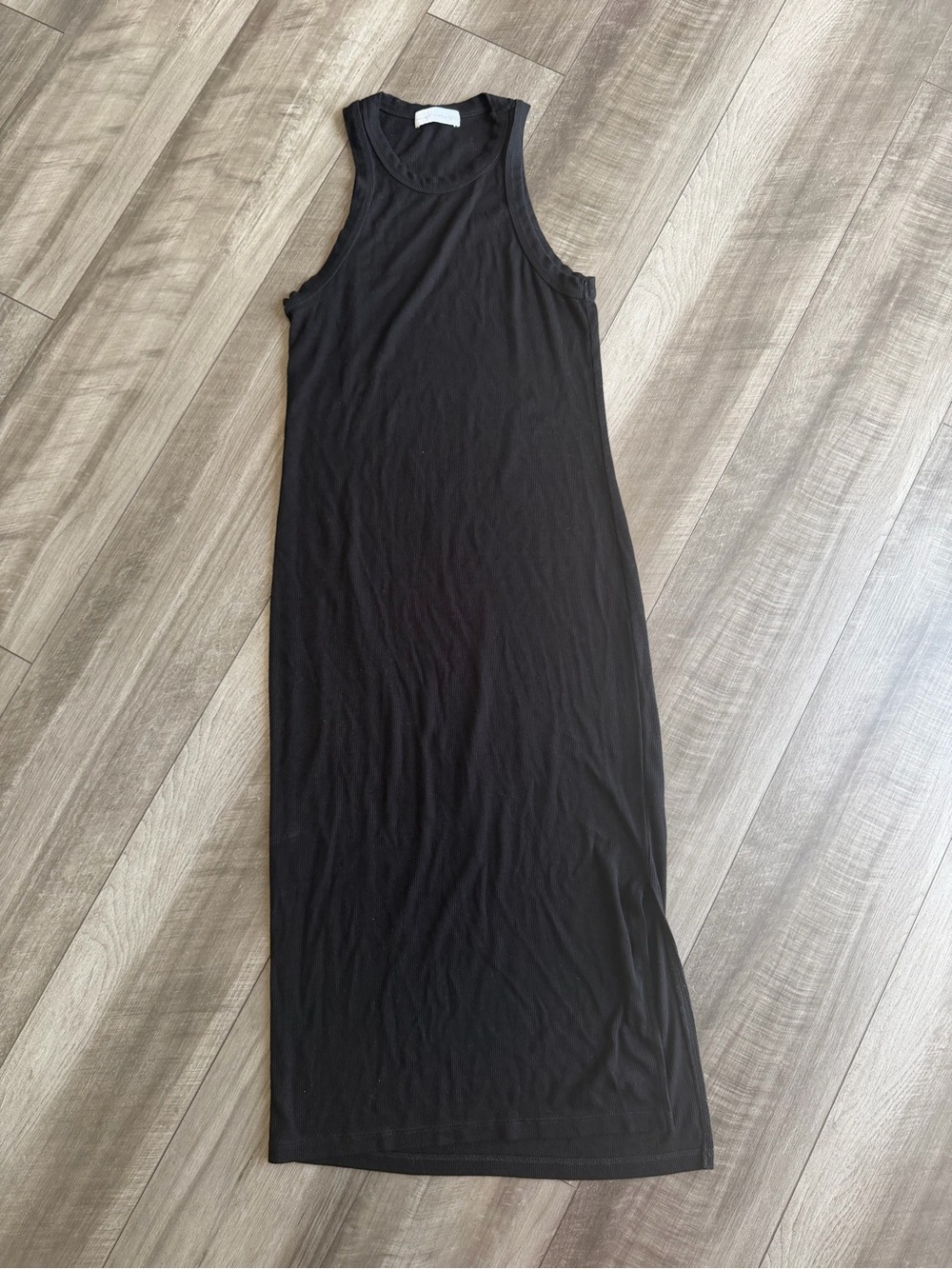 House of Harlow 1960 Black Ribbed Sleeveless Tank Maxi Dress Women’s Sz M